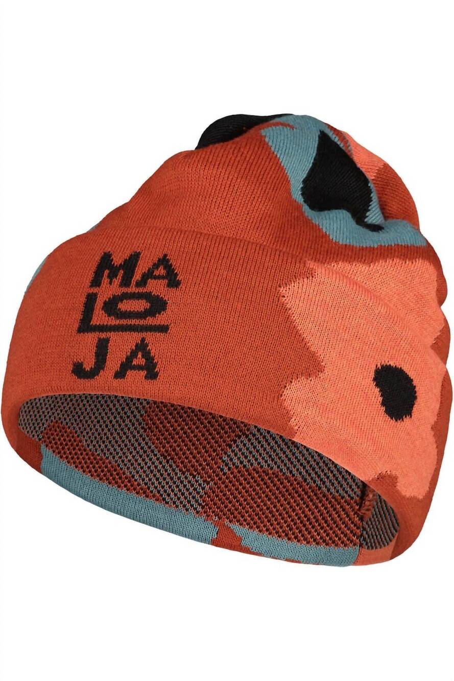 NEW MALOJA fuscher knitted wool beanie in rosehip